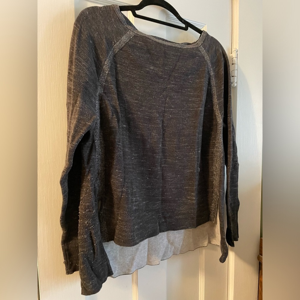 Lou & Grey Hi Lo Dark Great Sweater Top Size Small